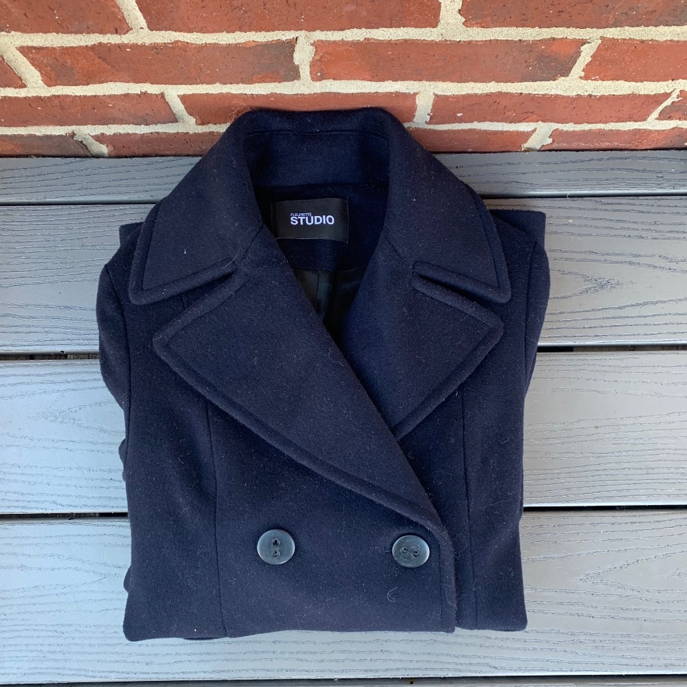 Fleurette Studio Classic Wool Blend Peacoat